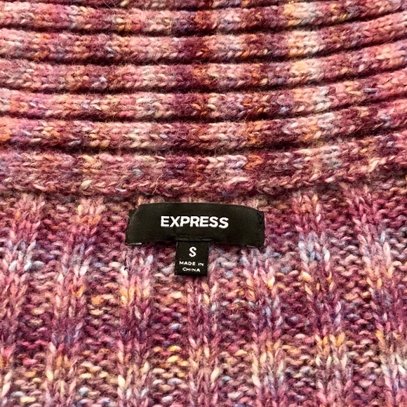 Express Pink&Purple 3-Button Cardigan - Picture 5 of 6